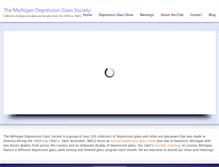 Tablet Screenshot of michigandepressionglass.com